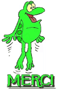 Gif animé merci grenouille